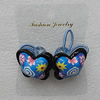 Fashionable Hair Ornament with Resin & Fimo, Butterfly 28x28mm, Sold by Group