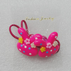 Fashionable Hair Ornament with Resin, Animal Head 28x28mm, Sold by Group