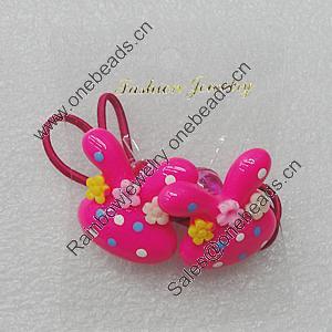 Fashionable Hair Ornament with Resin, Animal Head 28x28mm, Sold by Group