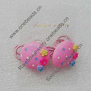 Fashionable Hair Ornament with Resin, Flat Round 26mm, Sold by Group