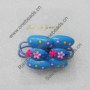 Fashionable Hair Ornament with Resin, Bowknot 33x24mm, Sold by Group