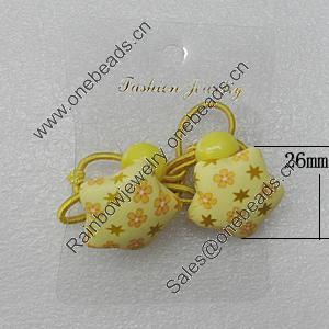 Fashionable Hair Ornament with Fimo, Star 26mm, Sold by Group