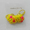 Fashionable Hair Ornament with Resin, Flower 28mm, Sold by Group