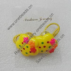 Fashionable Hair Ornament with Resin, Flower 28mm, Sold by Group
