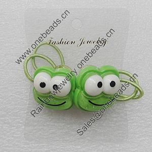 Fashionable Hair Ornament with Resin, 25x25mm, Sold by Group