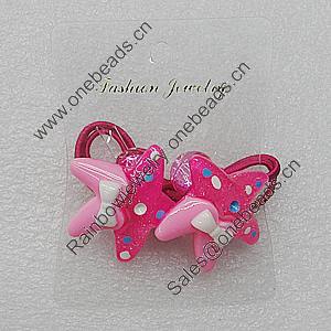 Fashionable Hair Ornament with Resin, Star 31mm, Sold by Group