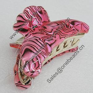  Fashional hair Clip with Acrylic, 46x71mm, Sold by Group