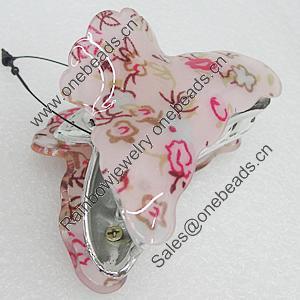  Fashional hair Clip with Acrylic, 46x71mm, Sold by Group