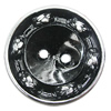 Plastic Button, Costume Accessories, Flat Round 18mm in diameter, Hole:2mm, Sold by Bag 