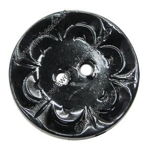 Plastic Button, Costume Accessories, Flat Round 22mm in diameter, Hole:2.5mm, Sold by Bag 