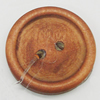 Wood Button, Costume Accessories, Flat Round 22mm in diameter, Hole:2mm, Sold by Bag 