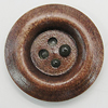 Wood Button, Costume Accessories, Flat Round 25mm in diameter, Hole:2mm, Sold by Bag 