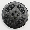 Wood Button, Costume Accessories, Flat Round 30mm in diameter, Hole:2.5mm, Sold by Bag 