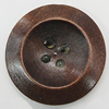 Wood Button, Costume Accessories, Flat Round 30mm in diameter, Hole:2.5mm, Sold by Bag 