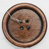 Wood Button, Costume Accessories, Flat Round 30mm in diameter, Hole:2.5mm, Sold by Bag 