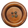 Wood Button, Costume Accessories, Flat Round 35mm in diameter, Hole:2.5mm, Sold by Bag 