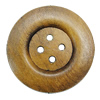 Wood Button, Costume Accessories, Flat Round 60mm in diameter, Hole:4.5mm, Sold by Bag 
