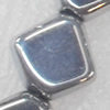 Electroplate Glass Beads, Diamond, 10mm, Hole Approx:1mm, Sold per 16-inch Strand