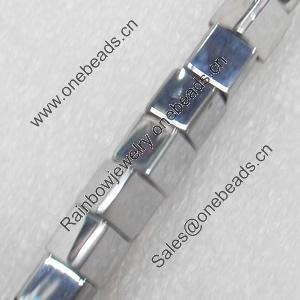 Electroplate Glass Beads, Square, 8mm, Hole Approx:1mm, Sold per 16-inch Strand
