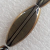 Electroplate Glass Beads, Horse eye, 12x30mm, Hole Approx:1mm, Sold per 16-inch Strand