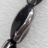 Electroplate Glass Beads, 8x18mm, Hole Approx:1mm, Sold per 16-inch Strand