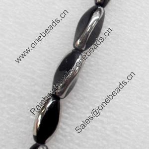 Electroplate Glass Beads, 8x18mm, Hole Approx:1mm, Sold per 16-inch Strand