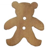 Wooden Button, 18x20mm, Hole:Approx 2mm, Sold by Bag