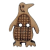 Wooden Button, Animal, 14x21mm, Hole:Approx 2mm, Sold by Bag