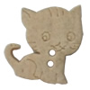 Wooden Button, Animal, 16mm, Hole:Approx 2mm, Sold by Bag