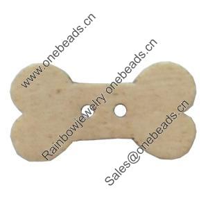 Wooden Button, 18x10mm, Hole:Approx 2mm, Sold by Bag