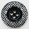 Plastic Button, Costume Accessories, Flat Round 18mm in diameter, Hole:2mm, Sold by Bag 