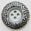 Plastic Button, Costume Accessories, Flat Round 23mm in diameter, Hole:2.5mm, Sold by Bag 