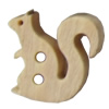 Wooden Button, Animal, 16mm, Hole:Approx 2mm, Sold by Bag