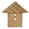 Wooden Button, 20x21mm, Hole:Approx 2mm, Sold by Bag