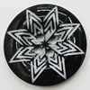 Plastic Button, Costume Accessories, Flat Round 34mm in diameter, Hole:3.5mm, Sold by Bag 