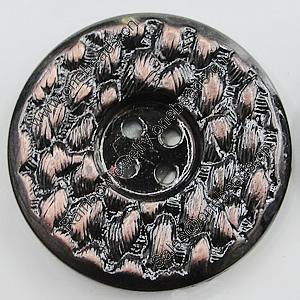 Plastic Button, Costume Accessories, Flat Round 25mm in diameter, Hole:2mm, Sold by Bag 