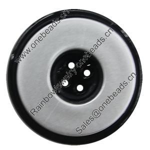 Plastic Button, Costume Accessories, Flat Round 30mm in diameter, Hole:2.5mm, Sold by Bag 