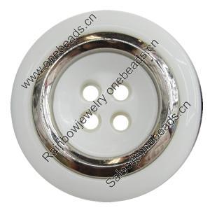 Resin Button, Costume Accessories, Flat Round 25mm in diameter, Hole:2mm, Sold by Bag 