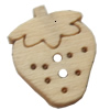 Wooden Button, 16x20mm, Hole:Approx 2mm, Sold by Bag