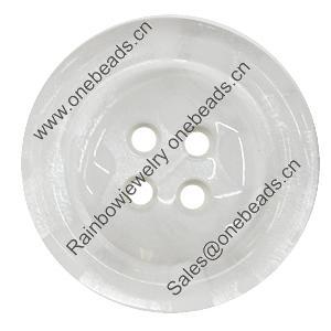 Resin Button, Costume Accessories, Flat Round 25mm in diameter, Hole:2mm, Sold by Bag 