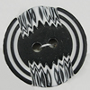 Resin Button, Costume Accessories, Flat Round 25mm in diameter, Hole:2mm, Sold by Bag 