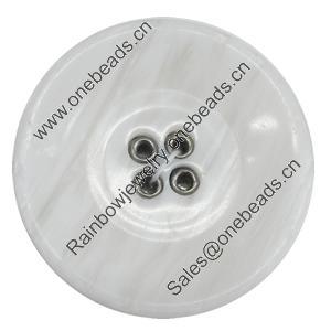 Resin Button, Costume Accessories, Flat Round 25mm in diameter, Hole:2mm, Sold by Bag 