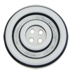 Resin Button, Costume Accessories, Flat Round 25mm in diameter, Hole:2mm, Sold by Bag 