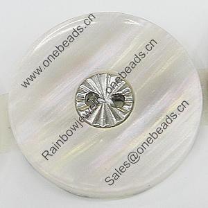 Resin Button, Costume Accessories, Flat Round 25mm in diameter, Hole:2mm, Sold by Bag 