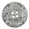 Resin Button, Costume Accessories, Flat Round 25mm in diameter, Hole:2mm, Sold by Bag 