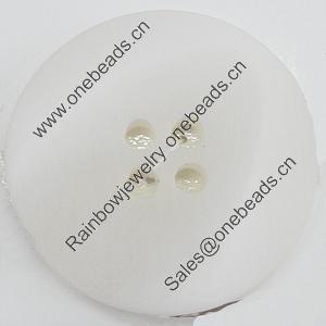 Resin Button, Costume Accessories, Flat Round 25mm in diameter, Hole:2mm, Sold by Bag 