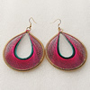 Fashional Earrings, Thread, 80x64mm, Sold by Group