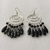 Fashional Earrings, Zinc Alloy, 72x39mm, Sold by Group