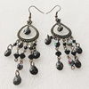 Fashional Earrings, Zinc Alloy, 39x23mm, Sold by Group
