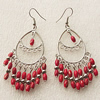 Fashional Earrings, Zinc Alloy, 60x32mm, Sold by Group